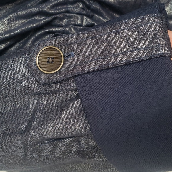 CHICO'S Women's Blazer Blue Size 3 - Picture 3 of 5